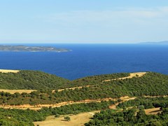 Ammouliani island panorama in Chalkidiki Northen Greece