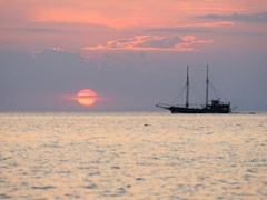 Neos Marmaras - Sailboat during sunset above the sea in Greece