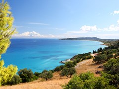 Лазурный берег побережья острова Закинф, Греция