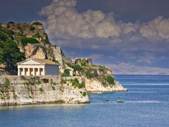 Греческий храм в Остров Корфу Греция