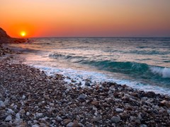 15_Sunset-at-Mediterranean-beach.-Samos-Island,-Greece.