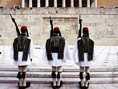 Смена почетного караула у Парламента. Афины.