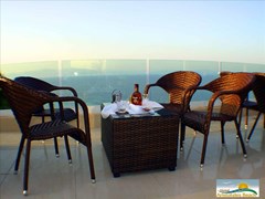 Aristoteles Beach Hotel : Terrace with sea view - photo 19